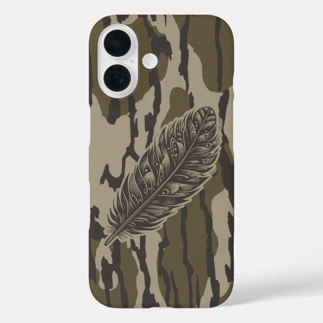 Turkey Feather Bottom Lands Camo Forest Case-Mate iPhone Case (Back)