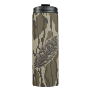 Turkey Feather Bottomland Camo Forest Camouflage Thermal Tumbler