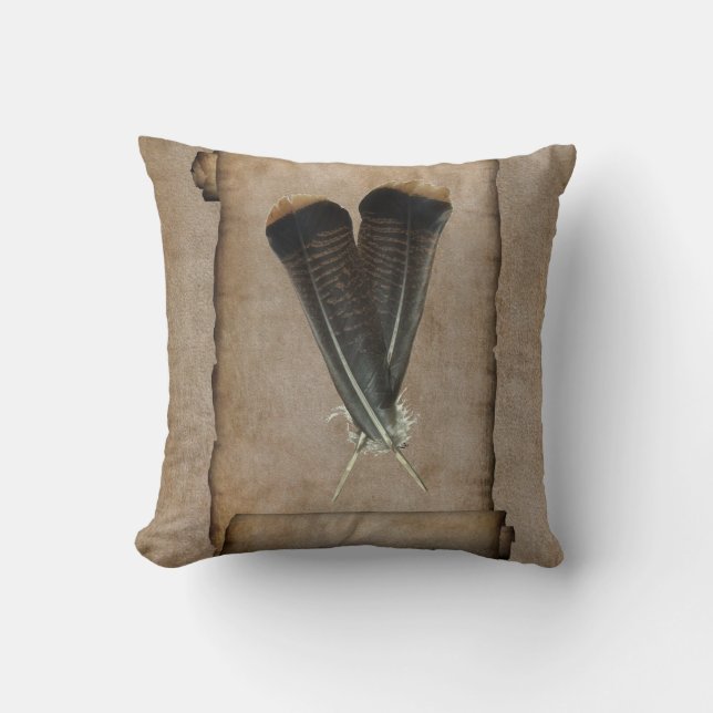 Turkey Feather Quill Cushion (Front)