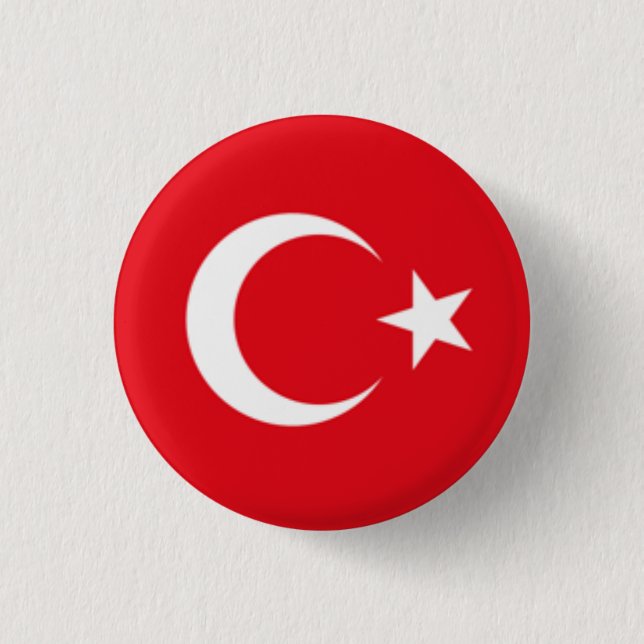 Turkey Flag 3 Cm Round Badge (Front)