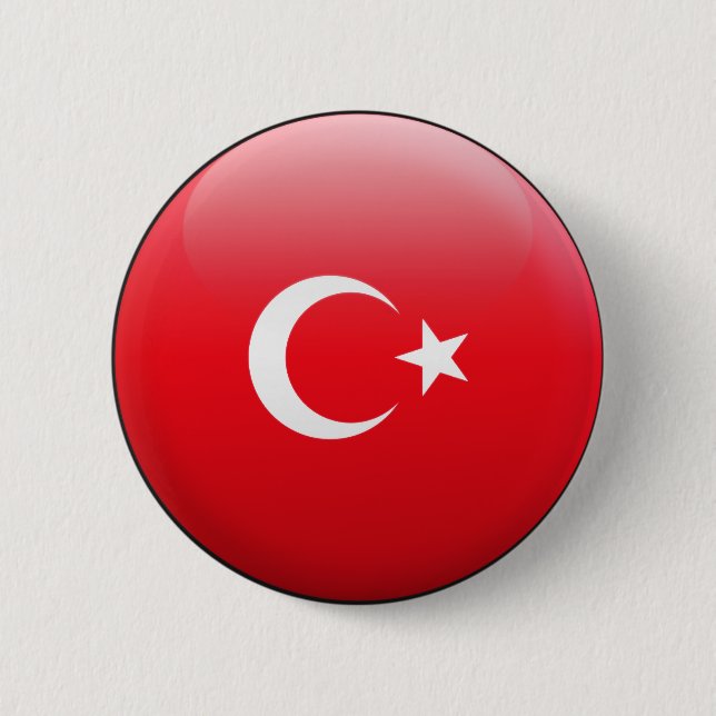 Turkey Flag 6 Cm Round Badge (Front)