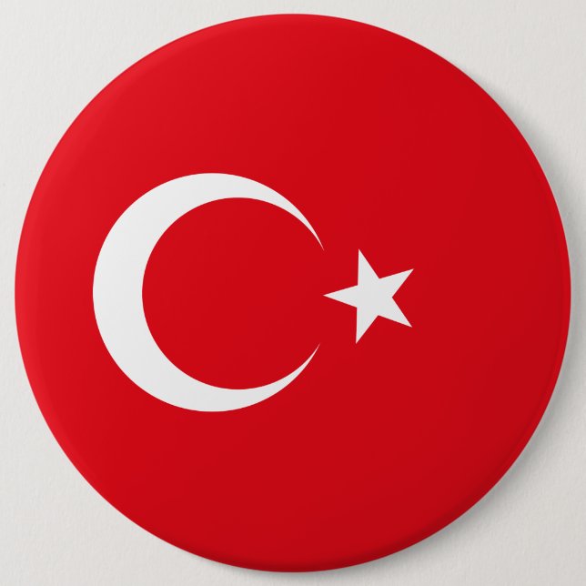Turkey Flag 6 Cm Round Badge (Front)