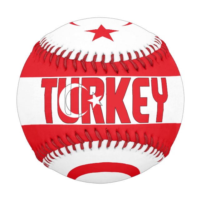 Turkey Flag and Coat of Arms Patriotic Baseball (Front)