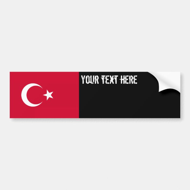 Turkey Flag Bumper Sticker (Front)