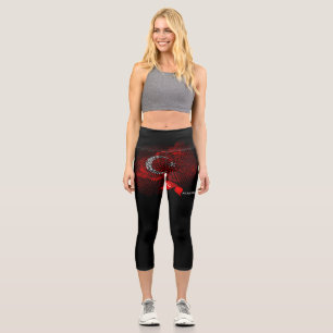 Turkey flag capri leggings