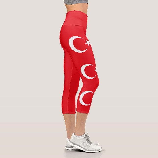 Turkey Flag Capri Leggings (Right)