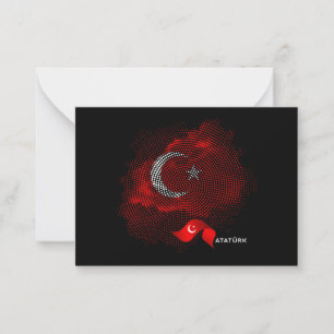 Turkey flag card