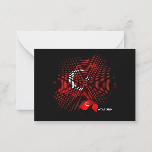 Turkey flag card (Front)