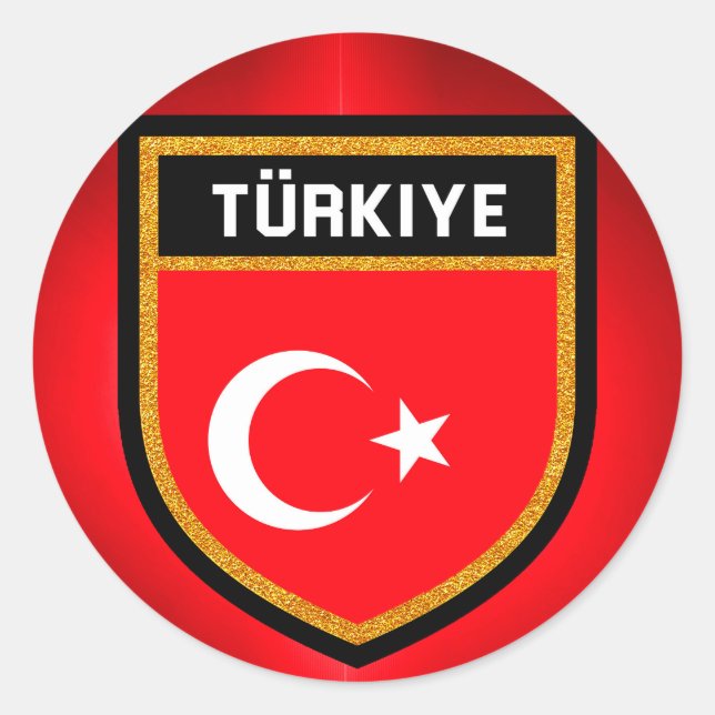 Turkey Flag Classic Round Sticker (Front)