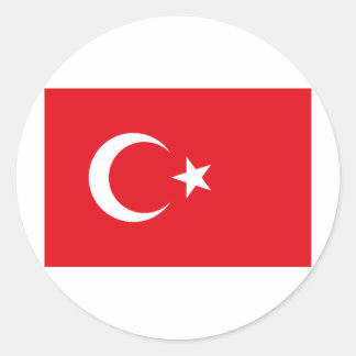 Turkey Flag Classic Round Sticker