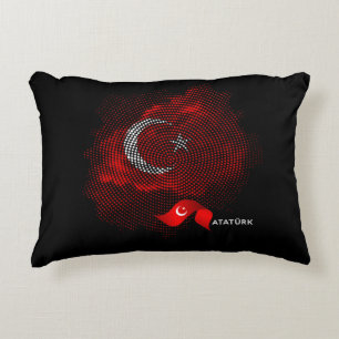 Turkey flag decorative cushion