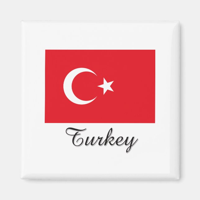 Turkey Flag Design Magnet (Front)