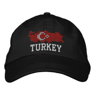 Turkey Flag Embroidered Hat