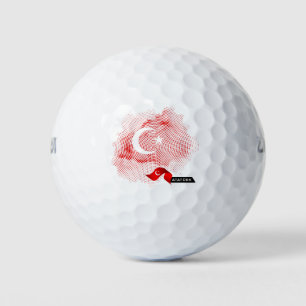 Turkey flag golf balls