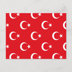 Turkey Flag Holiday Postcard