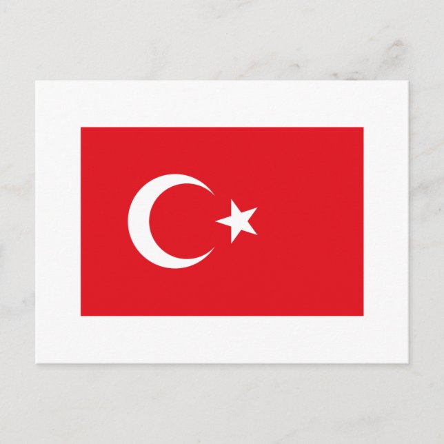 Turkey FLAG International Postcard (Front)
