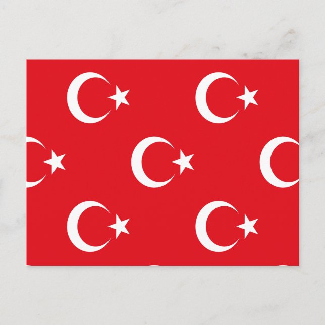 Turkey Flag Invitation Postcard (Front)