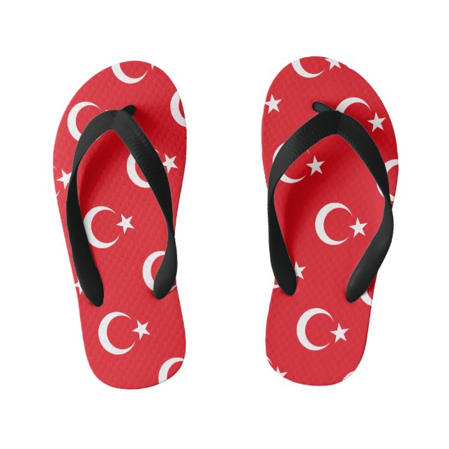 Turkey Flag Kid's Flip Flops (Footbed)