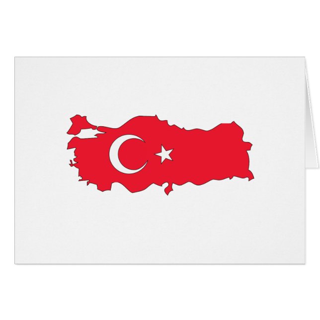 Turkey flag map (Front Horizontal)