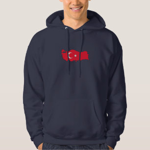 Turkey flag map hoodie