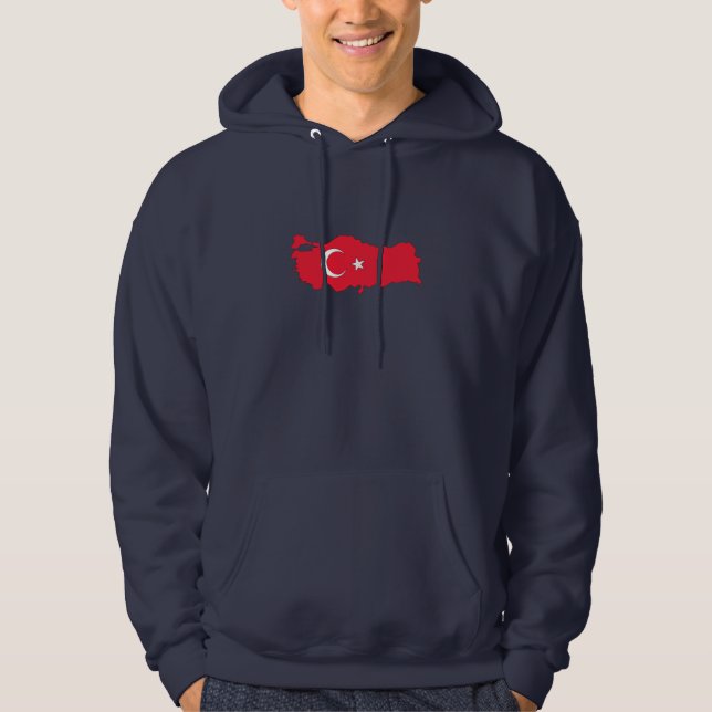 Turkey flag map hoodie (Front)