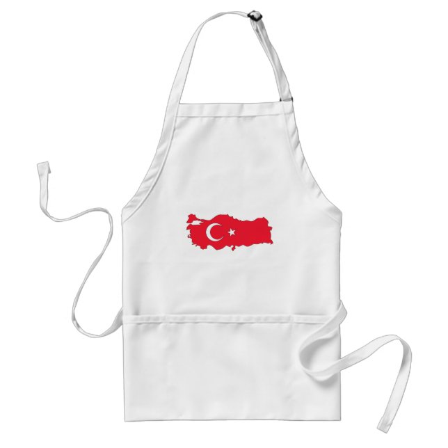 Turkey flag map standard apron (Front)