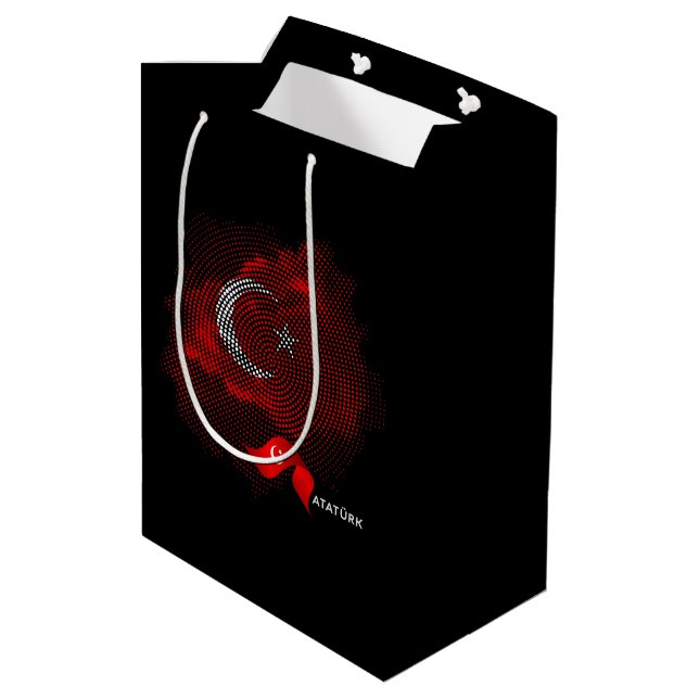 Turkey flag medium gift bag (Back Angled)
