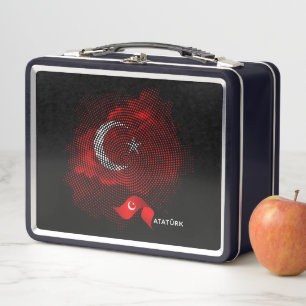 Turkey flag metal lunch box