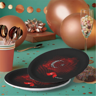 Turkey flag paper plate