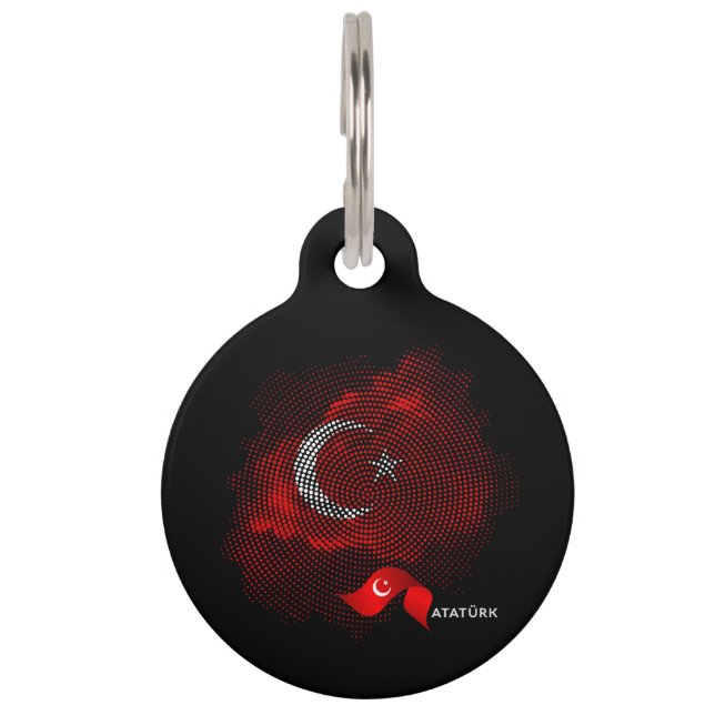 Turkey flag pet tag (Front)