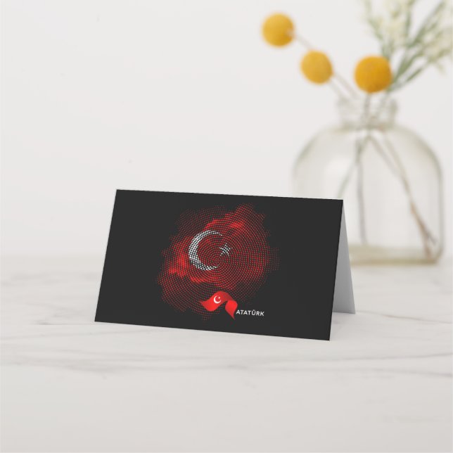 Turkey flag place card (Front)