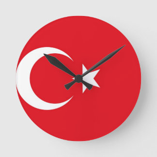Turkey Flag Round Clock