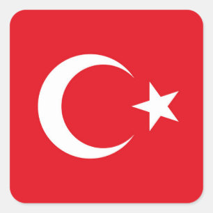 Turkey Flag Square Sticker