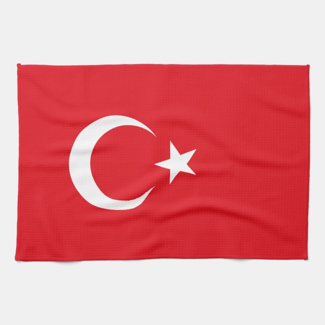 Turkey Flag Tea Towel (Horizontal)