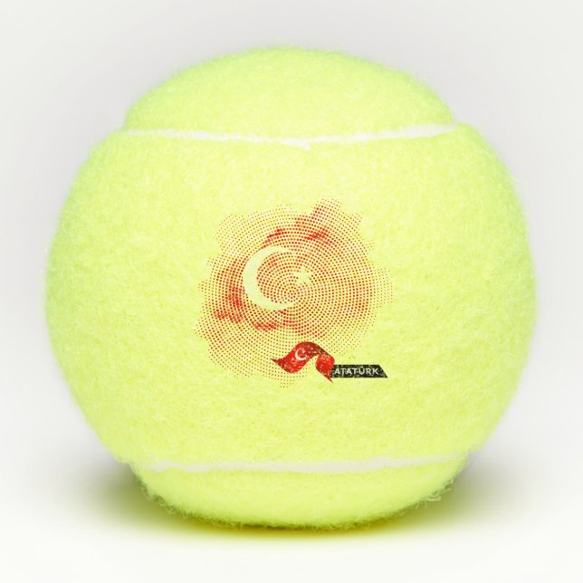 Turkey flag tennis balls (Front)