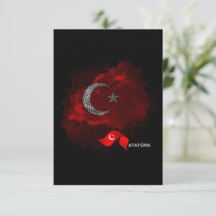 Turkey flag thank you card