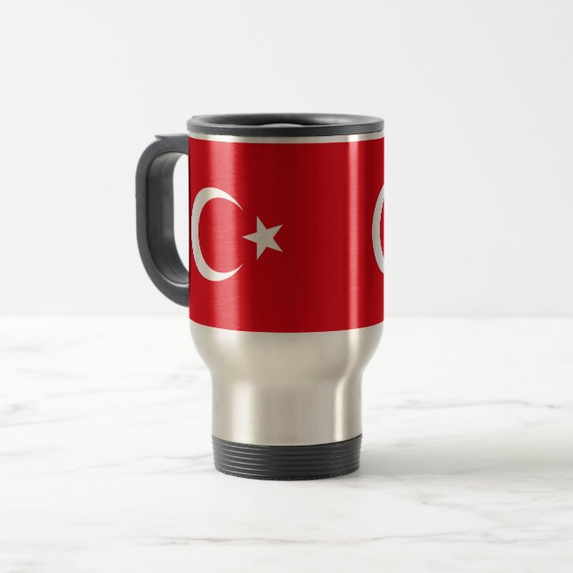 Turkey Flag Travel Mug (Front Left)