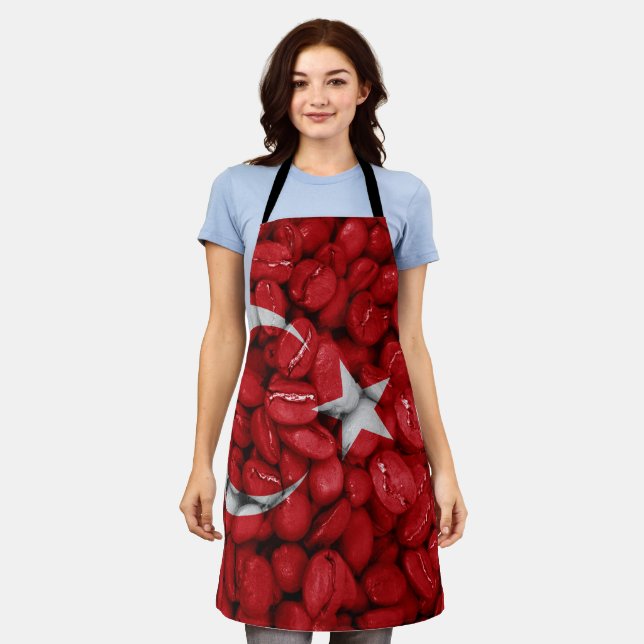 Turkey flag with coffee apron (Worn)