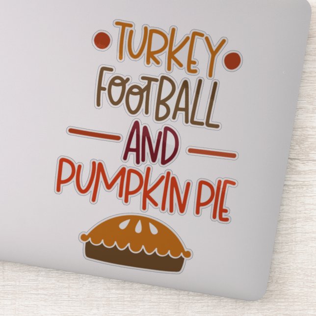 Turkey football and pumpkin pie (Detail)
