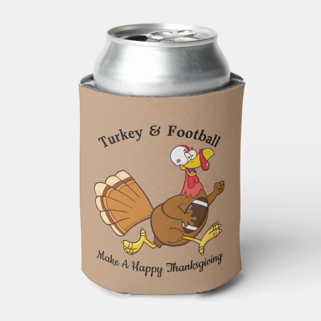 Turkey & Football Can Cooler (Can Front)