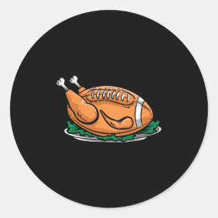 Turkey Football Classic Round Sticker