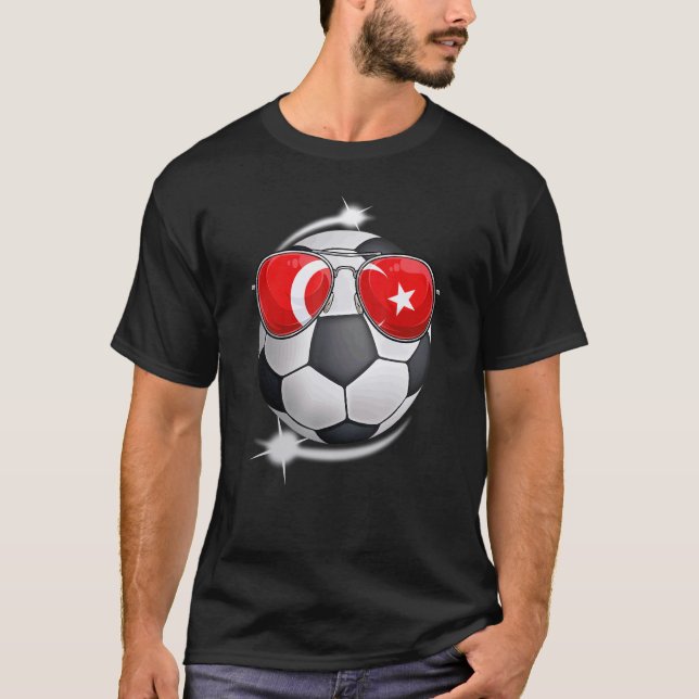 Turkey Football Fan Sunglass Soccer Turk T-Shirt (Front)