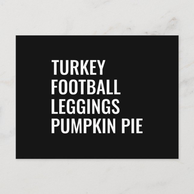 Turkey Football Funny Thanksgiving Dinner Family Postcard (Front)