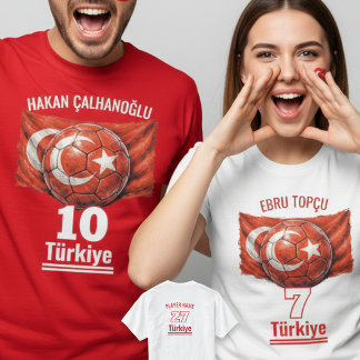 Turkey Football National Flag Heritage Soccer Ball T-Shirt