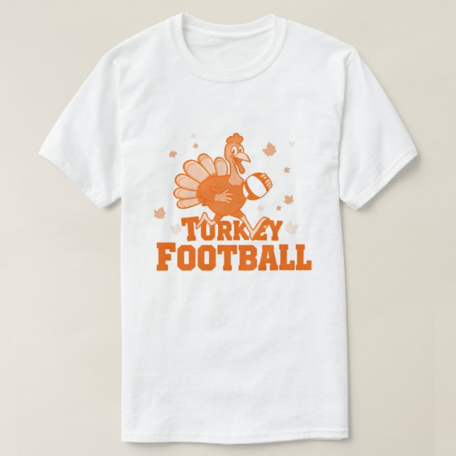 Turkey Football T-Shirt – Fun Thanksgiving  (Design Front)