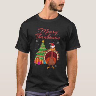 Turkey Football Thankful Thanksgiving Christmas Th T-Shirt