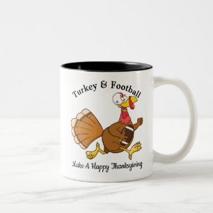 Turkey & Football Two-Tone Coffee Mug
