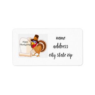 TURKEY FOR **THANKSGIVING/FALL** ADDRESS LABELS