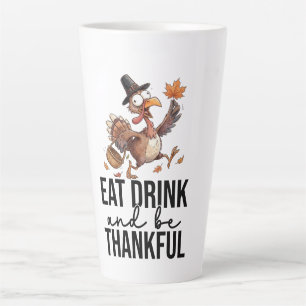 Turkey for thanksgiving latte mug