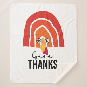 Turkey for Thanksgiving Sherpa Blanket